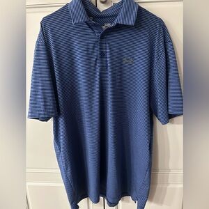 Under Armour Men's Navy Striped Polo-XL
